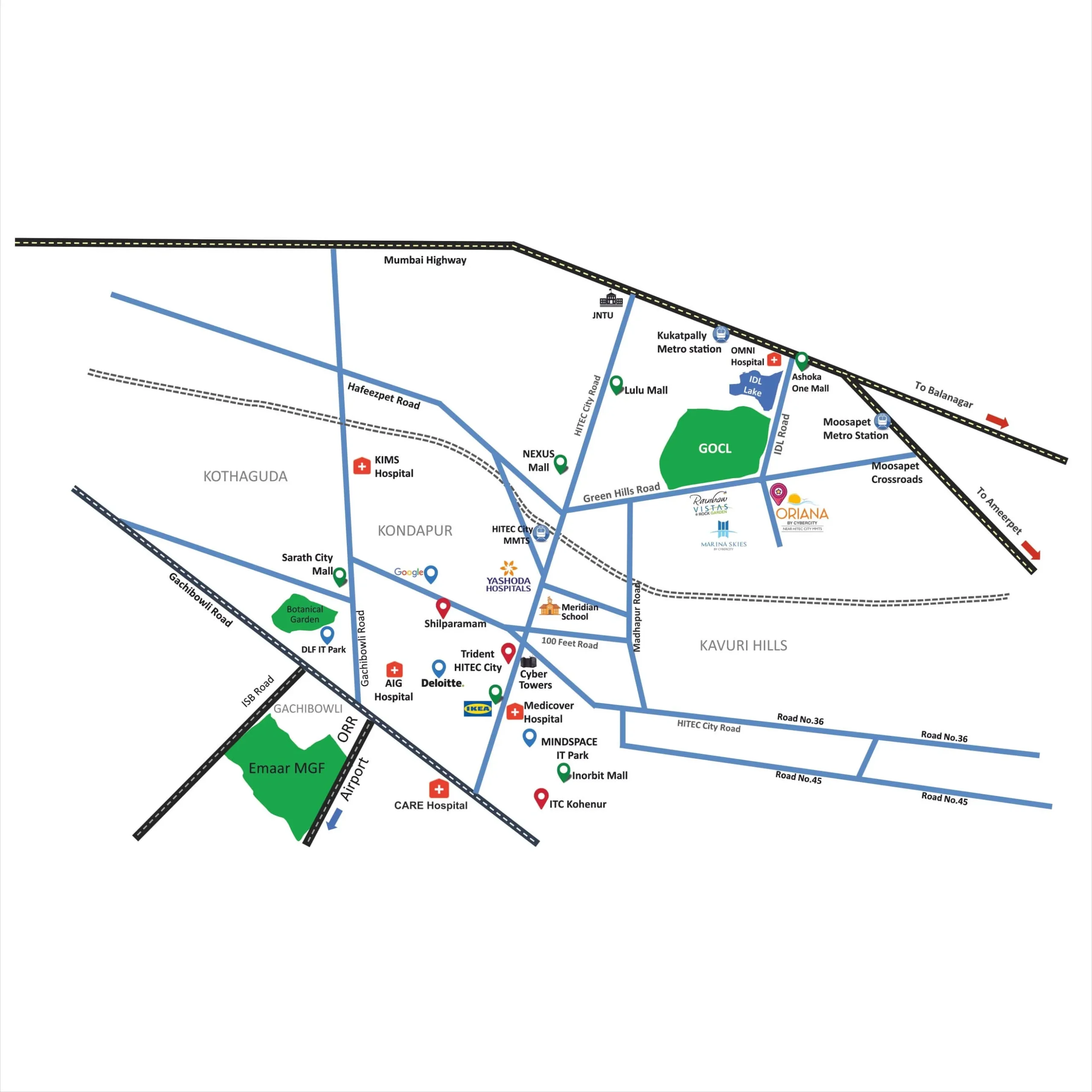 Oriana location map